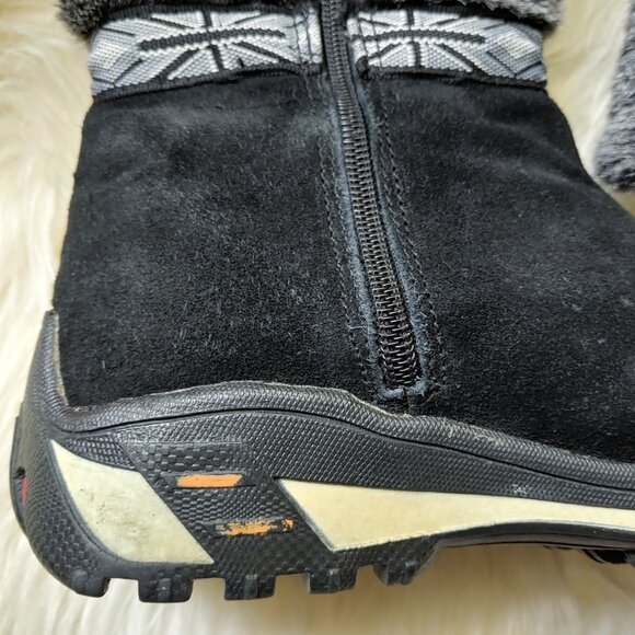 Black Real Fur Suede Side Zipper Winter Boots (38 EU) - Picture 12 of 16